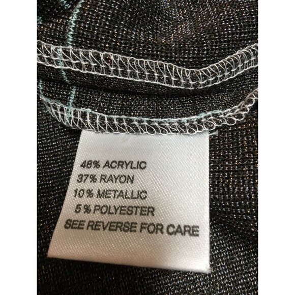 Misook Woman 1X Ombré Striped Cardigan Sweater Blazer Jacket Dressy Metallic - Picture 4 of 10